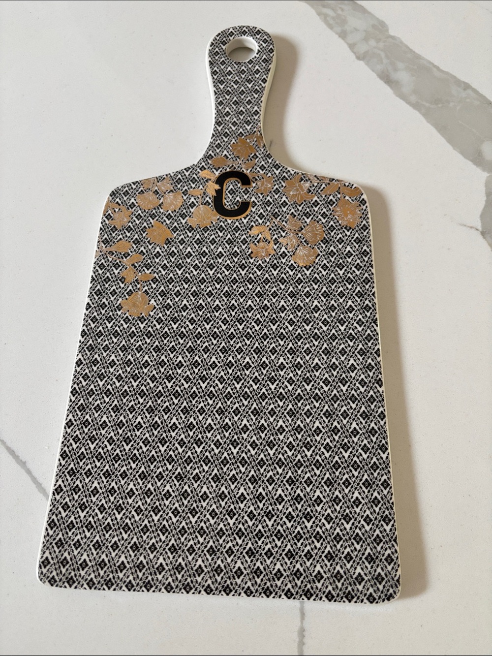 Anthropologie Eliza Tile Monogram Cheese Board “C”